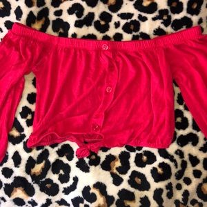 Crop Off Shoulder Top